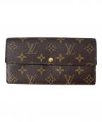 LOUIS VUITTONルイ ヴィトン）の古着「LOUIS VUITTON　ポルトフォイユ・サラ　モノグラム　長財布」｜ブラウン