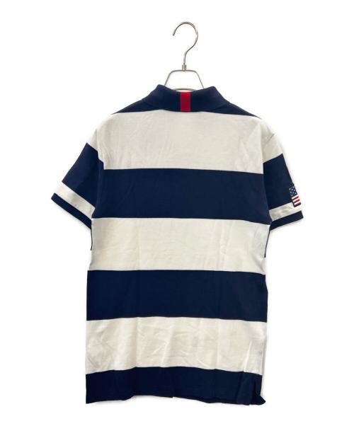 POLO RALPH LAUREN（ポロ・ラルフローレン）POLO RALPH LAUREN (ポロ・ラルフローレン) POLO RALPH LAUREN　星条旗 ビッグポニー　ポロシャツ ネイビー×ホワイト サイズ:ＳＰの古着・服飾アイテム