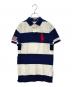 POLO RALPH LAUREN（ポロ・ラルフローレン）の古着「POLO RALPH LAUREN　星条旗 ビッグポニー　ポロシャツ」｜ネイビー×ホワイト
