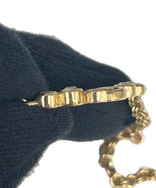 Christian Dior（クリスチャン ディオール）Christian Dior (クリスチャン ディオール) Christian Dior　CDロゴ ストーンネックレス ゴールド(色)の古着・服飾アイテム