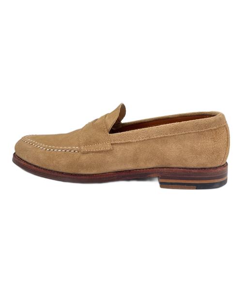 Alden（オールデン）Alden (オールデン) SHIPS (シップス) ALDEN　SHIPS　スウェードローファー ベージュ×ブラウン サイズ:8の古着・服飾アイテム