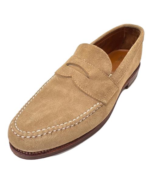 Alden（オールデン）Alden (オールデン) SHIPS (シップス) ALDEN　SHIPS　スウェードローファー ベージュ×ブラウン サイズ:8の古着・服飾アイテム