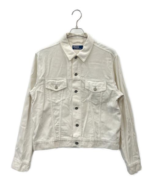 POLO RALPH LAUREN（ポロ・ラルフローレン）POLO RALPH LAUREN (ポロ・ラルフローレン) POLO RALPH LAUREN　コーデュロイトラッカージャケット ホワイト サイズ:Ｌの古着・服飾アイテム