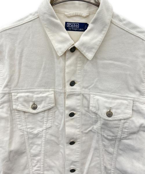POLO RALPH LAUREN（ポロ・ラルフローレン）POLO RALPH LAUREN (ポロ・ラルフローレン) POLO RALPH LAUREN　コーデュロイトラッカージャケット ホワイト サイズ:Ｌの古着・服飾アイテム