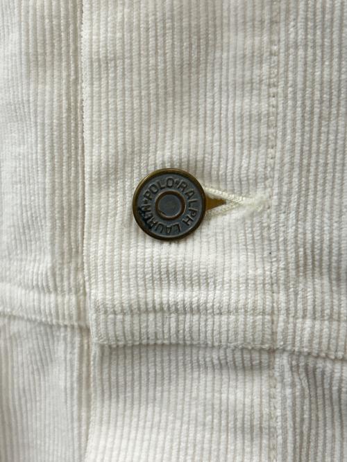 POLO RALPH LAUREN（ポロ・ラルフローレン）POLO RALPH LAUREN (ポロ・ラルフローレン) POLO RALPH LAUREN　コーデュロイトラッカージャケット ホワイト サイズ:Ｌの古着・服飾アイテム
