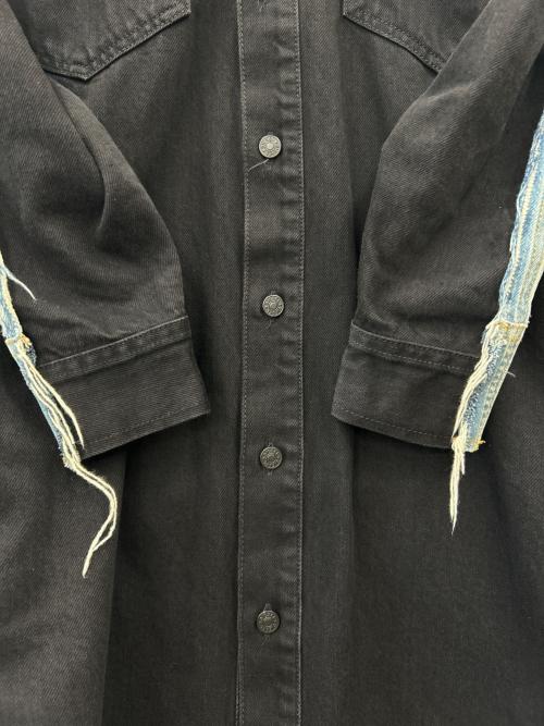 DIESEL（ディーゼル）DIESEL (ディーゼル) DIESEL　デニムジャケット インディゴ×ブラック サイズ:XXSの古着・服飾アイテム
