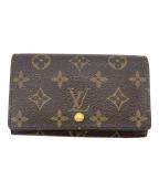 LOUIS VUITTONルイ ヴィトン）の古着「LOUIS VUITTON　モノグラム　ポルトモネ・ジップ2つ折り財布」｜ブラウン