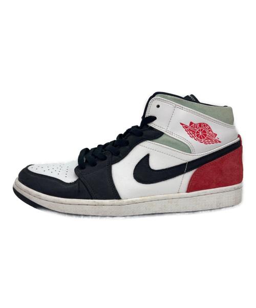 NIKE（ナイキ）NIKE (ナイキ) NIKE  Air Jordan 1 Mid SE  ハイカットスニーカー ホワイト×ブラック×レッド サイズ:29の古着・服飾アイテム