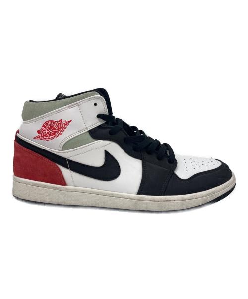 NIKE（ナイキ）NIKE (ナイキ) NIKE  Air Jordan 1 Mid SE  ハイカットスニーカー ホワイト×ブラック×レッド サイズ:29の古着・服飾アイテム