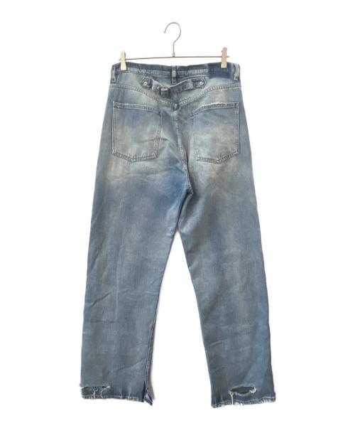 Maison Margiela（メゾンマルジェラ）Maison Margiela (メゾンマルジェラ) Maison Margiela　ダメージ加工バックルジーンズ インディゴ サイズ:31の古着・服飾アイテム