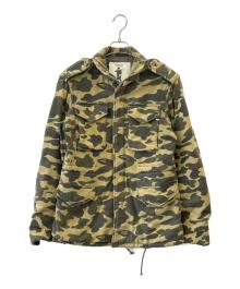 BAPE BY A BATHING APE（ベイプバイアベイシングエイプ）の古着「BAPE BY A BATHING APE　中綿ジャケット」｜グリーン