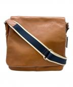 COACHコーチ）の古着「COACH　レザーショルダーバッグ」｜ブラウン