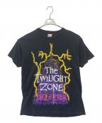 DISNEYディズニー）の古着「Disney  THE TWILIGHT ZONE TOWER OF TERROR　半袖カットソー」｜ブラック