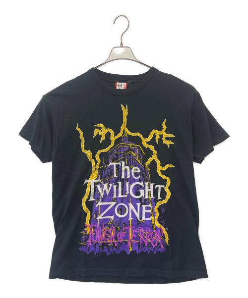 DISNEY（ディズニー）Disney (ディズニー) Disney  THE TWILIGHT ZONE TOWER OF TERROR　半袖カットソー ブラック サイズ:Lの古着・服飾アイテム