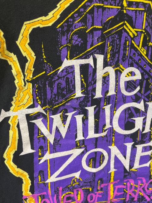 DISNEY（ディズニー）Disney (ディズニー) Disney  THE TWILIGHT ZONE TOWER OF TERROR　半袖カットソー ブラック サイズ:Lの古着・服飾アイテム