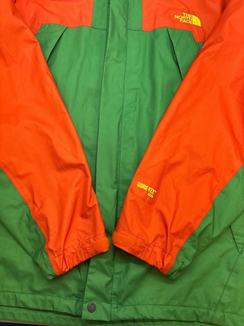 THE NORTH FACE（ザ ノース フェイス）THE NORTH FACE (ザ ノース フェイス) THE NORTH FACE　スクープジャケット　ナイロンパーカー グリーン×オレンジ サイズ:XXLの古着・服飾アイテム
