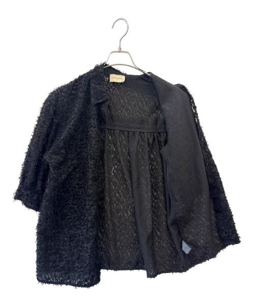 UNITED ARROWS（ユナイテッドアローズ）UNITED ARROWS (ユナイテッドアローズ) UNITED ARROWS　カットジャカード5SLブラウス ブラック サイズ:36の古着・服飾アイテム