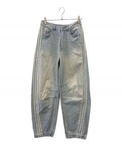 中古・古着通販】adidas (アディダス) デニム ラインストーン パンツ