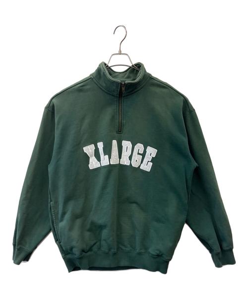 X-LARGE（エクストララージ）X-LARGE (エクストララージ) X-LARGE　ハーフジップスウェット グリーン サイズ:Mの古着・服飾アイテム