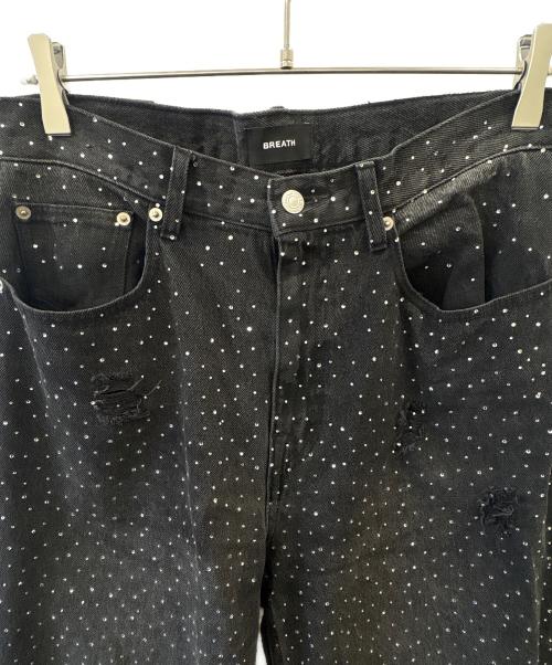 BREATH（ブレス）BREATH (ブレス) BREATH　ダメージ加工デニムパンツ ブラック サイズ:Ｌの古着・服飾アイテム