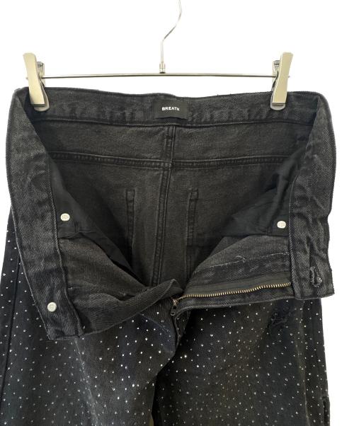 BREATH（ブレス）BREATH (ブレス) BREATH　ダメージ加工デニムパンツ ブラック サイズ:Ｌの古着・服飾アイテム