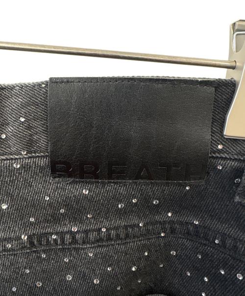 BREATH（ブレス）BREATH (ブレス) BREATH　ダメージ加工デニムパンツ ブラック サイズ:Ｌの古着・服飾アイテム