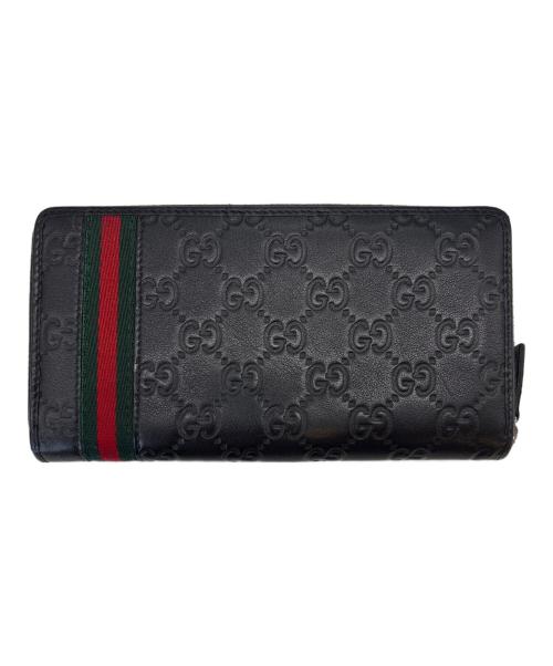 GUCCI（グッチ）GUCCI (グッチ) GUCCI　グッチシマ　長財布 ブラックの古着・服飾アイテム