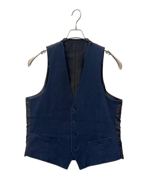 KAIHARA DENIM（カイハラ デニム）KAIHARA DENIM (カイハラ デニム) SUIT SELECT (スーツセレクト) KAIHARA DENIM 　3ピースセットアップスーツ インディゴ サイズ:ジャケットAB5、ベストAB7、パンツ82の古着・服飾アイテム