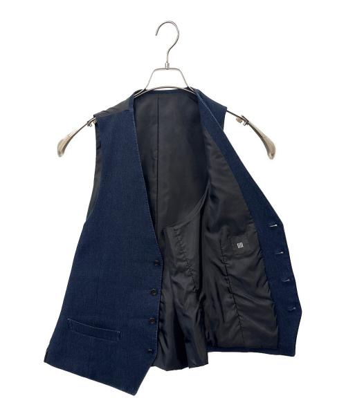 KAIHARA DENIM（カイハラ デニム）KAIHARA DENIM (カイハラ デニム) SUIT SELECT (スーツセレクト) KAIHARA DENIM 　3ピースセットアップスーツ インディゴ サイズ:ジャケットAB5、ベストAB7、パンツ82の古着・服飾アイテム