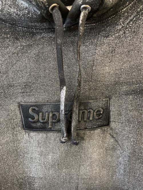 SUPREME（シュプリーム）Supreme MM6 Maison Margiela (エムエムシックスメゾンマルジェラ) Supreme × MM6 Maison Margiela  Foil Box Logo Hooded Sweatshirt ブラック サイズ:Sの古着・服飾アイテム