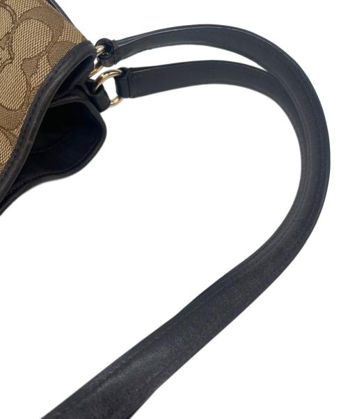 COACH（コーチ）COACH (コーチ) COACH　シグネチャー　ハンドバッグ ベージュ×ブラウンの古着・服飾アイテム