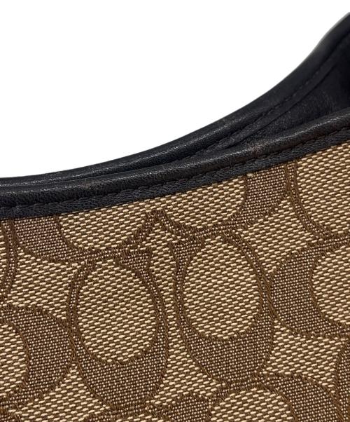 COACH（コーチ）COACH (コーチ) COACH　シグネチャー　ハンドバッグ ベージュ×ブラウンの古着・服飾アイテム