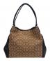 COACH (コーチ) COACH　シグネチャー　ハンドバッグ ベージュ×ブラウン：10000円
