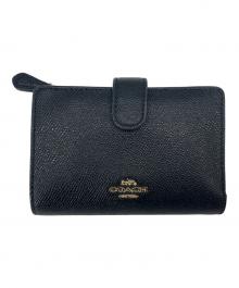 COACH（コーチ）の古着「COACH  2つ折り財布」｜ブラック