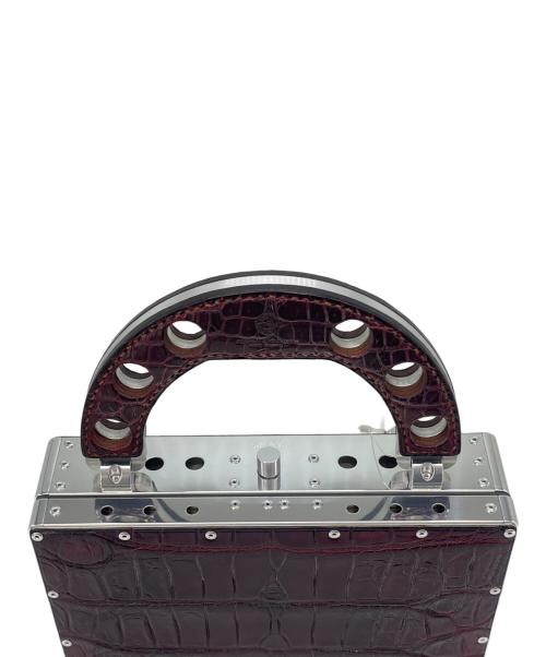AERO CONCEPT（エアロコンセプト）AERO CONCEPT (エアロコンセプト) AERO CONCEPT　TICCO-CROCO　ジュラルミン　パーティバッグ ブラウンの古着・服飾アイテム