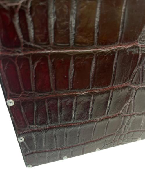AERO CONCEPT（エアロコンセプト）AERO CONCEPT (エアロコンセプト) AERO CONCEPT　TICCO-CROCO　ジュラルミン　パーティバッグ ブラウンの古着・服飾アイテム