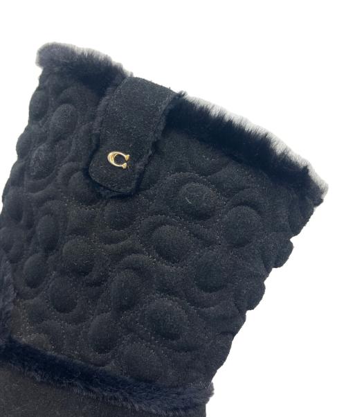 COACH（コーチ）COACH (コーチ) COACH  ムートンブーツ ブラック サイズ:24.5の古着・服飾アイテム