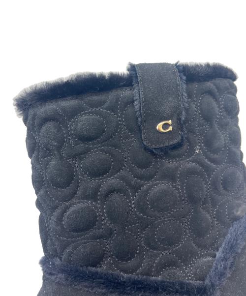 COACH（コーチ）COACH (コーチ) COACH  ムートンブーツ ブラック サイズ:24.5の古着・服飾アイテム