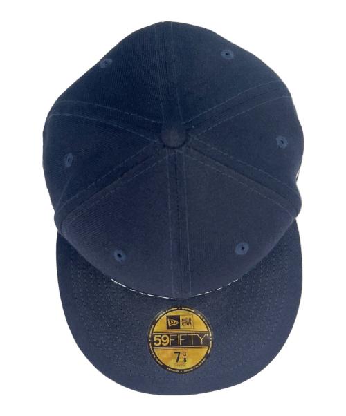 New Era（ニューエラ）New Era (ニューエラ) Supreme (シュプリーム) New Era × Supreme ボックスロゴ OPENING DAY 2021  キャップ ネイビー×ピンク サイズ:7 3/8 58.7の古着・服飾アイテム