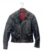 ）の古着「666 Leather Wear　ダブルライダースジャケット」｜ブラック