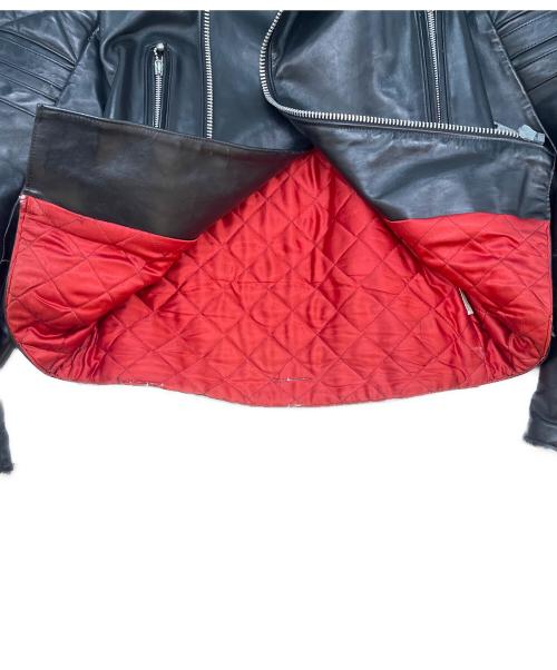666 LEATHER WEAR（666レザーウェア）666 LEATHER WEAR (666レザーウェア) 666 Leather Wear　ダブルライダースジャケット ブラック サイズ:38の古着・服飾アイテム
