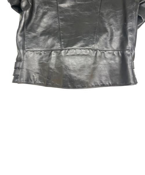 666 LEATHER WEAR（666レザーウェア）666 LEATHER WEAR (666レザーウェア) 666 Leather Wear　ダブルライダースジャケット ブラック サイズ:38の古着・服飾アイテム