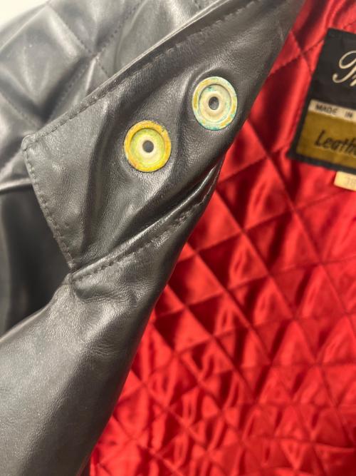 666 LEATHER WEAR（666レザーウェア）666 LEATHER WEAR (666レザーウェア) 666 Leather Wear　ダブルライダースジャケット ブラック サイズ:38の古着・服飾アイテム