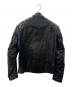 666 LEATHER WEAR (666レザーウェア) 666 Leather Wear　ダブルライダースジャケット ブラック サイズ:38：35000円