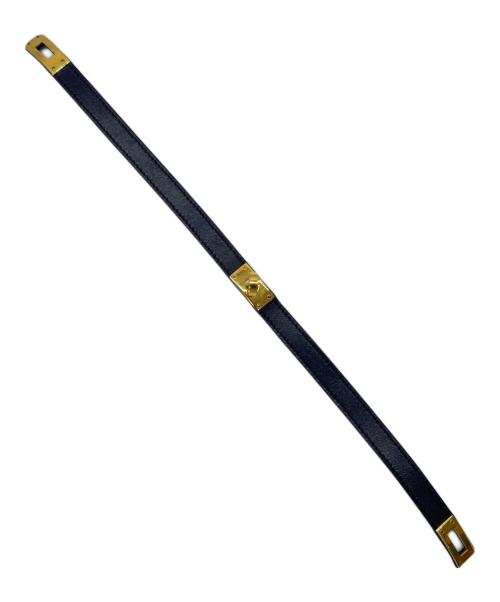 HERMES（エルメス）HERMES (エルメス) HERMES　ケリー ドゥブルトゥール　レザーブレスレット ブラウンの古着・服飾アイテム