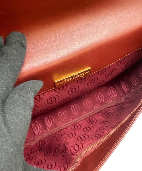 Cartier（カルティエ）Cartier (カルティエ) Cartier　マストライン　ショルダーバッグ ボルドーの古着・服飾アイテム