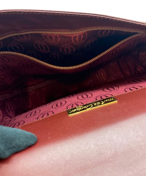 Cartier（カルティエ）Cartier (カルティエ) Cartier　マストライン　ショルダーバッグ ボルドーの古着・服飾アイテム
