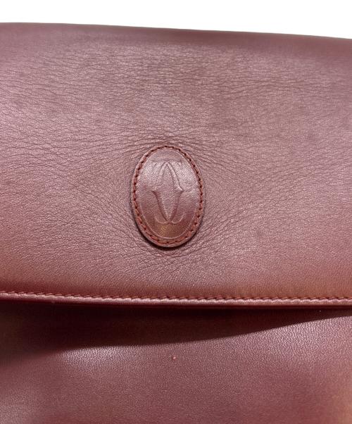 Cartier（カルティエ）Cartier (カルティエ) Cartier　マストライン　ショルダーバッグ ボルドーの古着・服飾アイテム