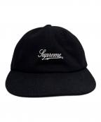 SUPREMEシュプリーム）の古着「Supreme　Script Logo 6-Panel Black　キャップ」｜ブラック