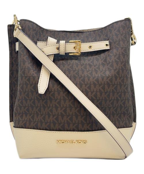 MICHAEL KORS（マイケルコース）MICHAEL KORS (マイケルコース) MICHAEL KORS　ショルダーバッグ ブラウン×ベージュの古着・服飾アイテム